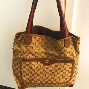 Vintage Gucci Monogram Tote Bag